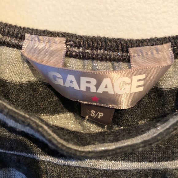 Halter glittery black + silver elastic hem Small - Picture 4 of 6